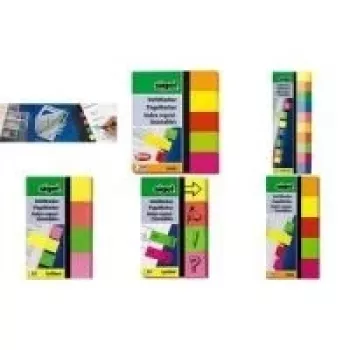 Pašlīmējošās etiķetes Sigel HN682 Zila Zaļa Oranža Rozā Sarkana Dzeltena