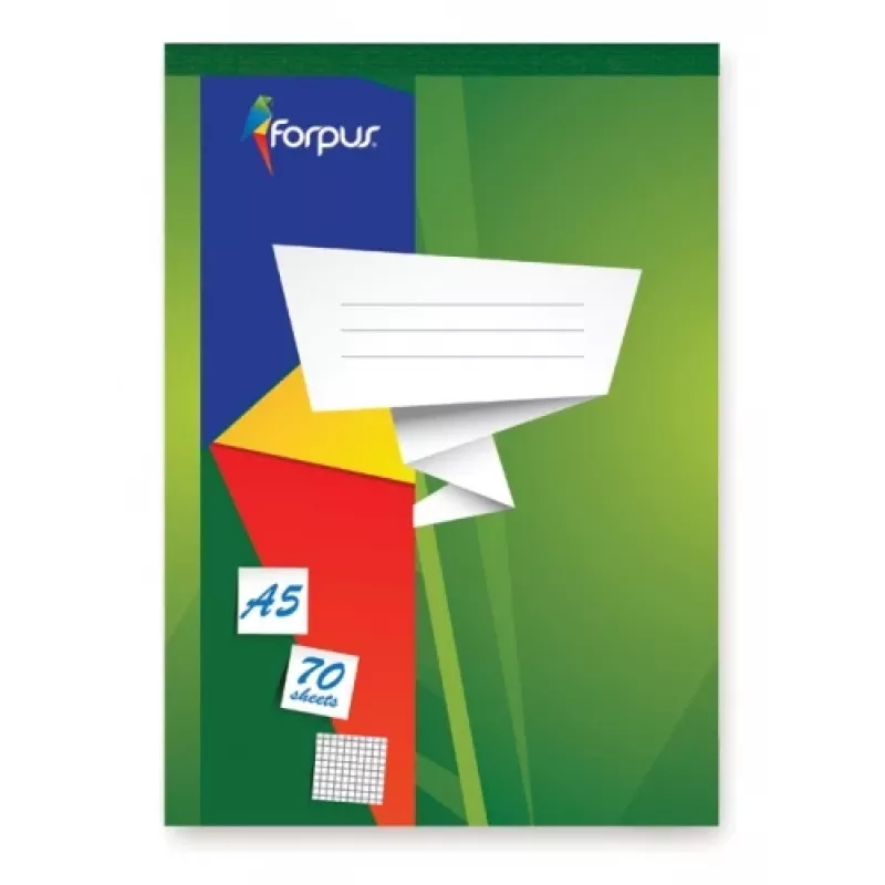 Piezīmju bloks ar izņemamām lapām, Forpus, A5/70, rūtiņas 0723-002