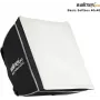 Walimex pro Softbox 40x40cm, um 360° drehbar, inkl Front- und Zwischendiffusor, Transporttasche, Bowens Adapter, ideal für Produkt- und Peoplefotograf