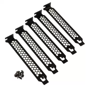 PCI slotu aizsegi 5 gab. melni Kolink KL-PCIE-5 — metāla aizpildplāksnes paplašinājuma slotiem