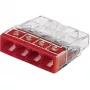 Wago spaiļu savienotājs 4 polu 0,5–2,5 mm² 24 A 400 V