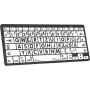 Tastatūra LogicKeyboard XL-Print Melns uz Balta DE Mac Bluetooth — vācu izkārtojums, Mac specifiski simboli