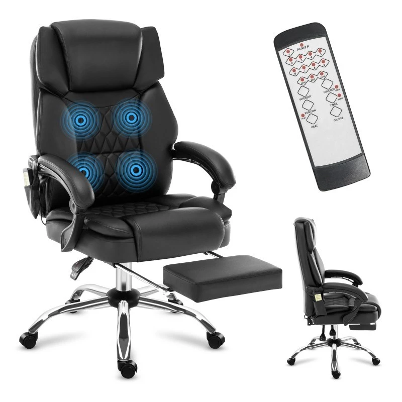 Ergonomisks biroja grozāmais krēsls mark adler MA-BOSS 6.0, organiskās ādas sēdeklis, regulējams augstums 47–55 cm, jostas atbalsts, Tilt Dual mehānisms