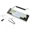 SKILLER SGK50 S4 Gaming tastatūra Balta/melna, PT izkārtojums, Kailh Red