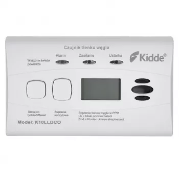 K10LLDCO Kidde oglekļa monoksīda detektors ar LCD displeju un 10 gadu akumulatoru