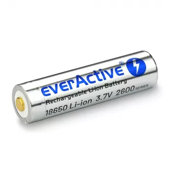 Akumulators everActive 18650 3,7V Li-ion 2600mAh ar micro USB un aizsardzību KASTĪTĒ