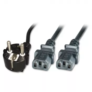 Microconnect PE011330 strāvas kabelis melns 3 m 2 x C13 savienotājs