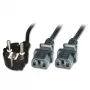 Microconnect PE011330 strāvas kabelis melns 3 m 2 x C13 savienotājs