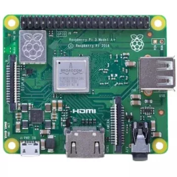 Raspberry Pi 3 Model A+ - vienas plates dators - Broadcom BCM2837B0 / 1,4 GHz - RAM 512 MB - 802,11a/b/g/n/ac, Bluetooth 4,2