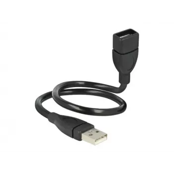 USB pagarinātāja kabelis DeLOCK 35cm USB 2.0 83498 Melns