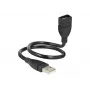 USB pagarinātāja kabelis DeLOCK 35cm USB 2.0 83498 Melns