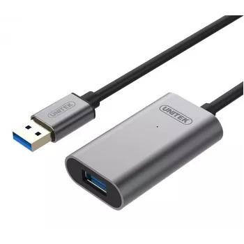 Unitek USB 3.0 aktīvais pagarinātājkabelis, 10m, alumīnijs, Y-3005