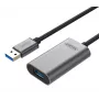 Unitek USB 3.0 aktīvais pagarinātājkabelis, 10m, alumīnijs, Y-3005