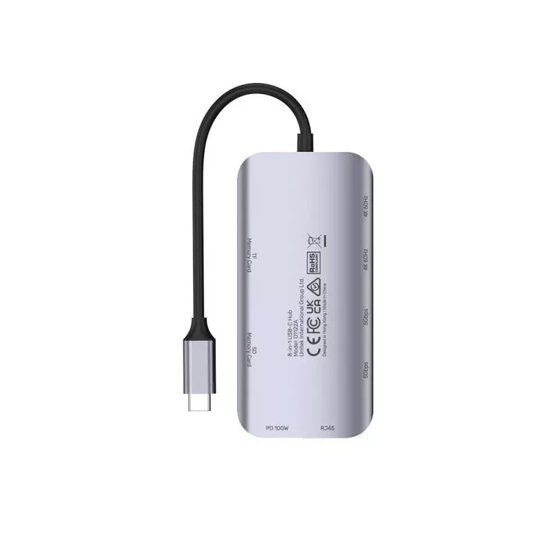 USB-C Hubs Unitek D1122A01 ar 2x HDMI 4K un 100W Power Delivery