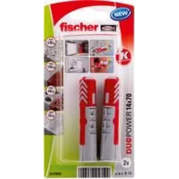 Fischer DuoPower 14 x 70 K NV Sienas Dībelis 70 mm 537655 1 Komplekts (537655)