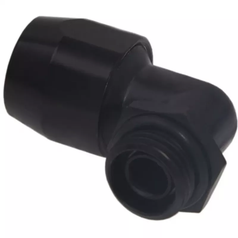 Alphacool HF skrūvējamais savienotājs TPV Metāls - 90° pagriežams 12,7/7,6mm - Melns (17455)