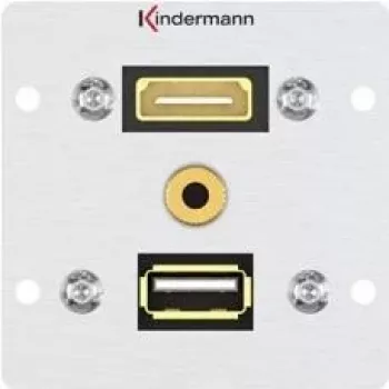 Kontaktligzda HDMI + USB A + 3.5 mm Kindermann 7444000547