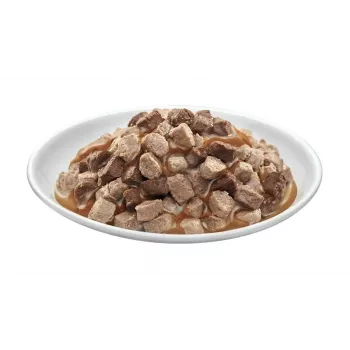 PREVITAL kaķu barības megabox ar jēru, liellopu, trusi un vistu mērcē - mitrā barība kaķiem - 24 x 100g