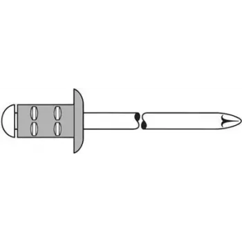 Aklā kniede GESIPA PG Al/A2 4x10 mm RAL9010 Balta iepakojumā pa 500
