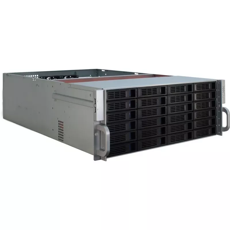 Servera korpuss Inter-Tech 4U-4424 Rack Melns, Sudrabs