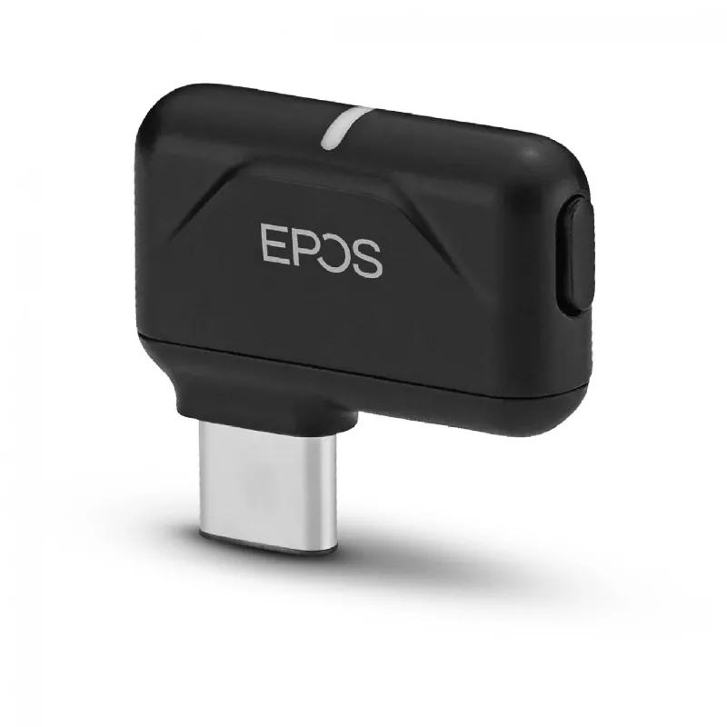 Austiņas EPOS ADAPT 660 USB-C — virsauss, vadu un bezvadu (Bluetooth), 25 m darbības rādiuss, 231 g, melnas