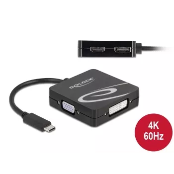 DeLOCK 63129 USB Type-C adapter - VGA, DVI, HDMI, DisplayPort