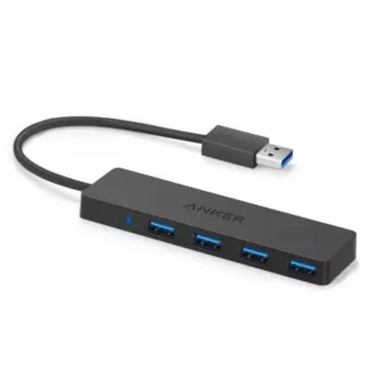 USB centrmezgls Anker Innovations A7516016 USB 3.2 Gen 1 Type-A 5000 Mbit/s Melns