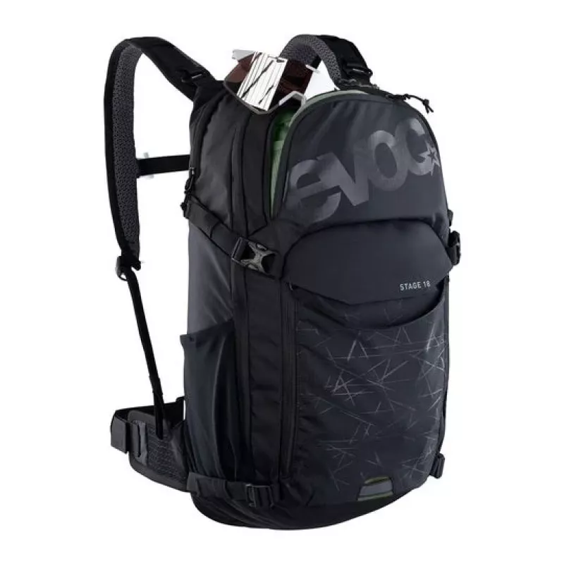EVOC Stage mugursoma velosipēdistiem Melna Nylon, Polyrattan