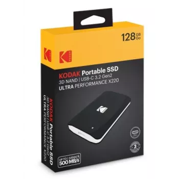 Kodak X220 portatīvais SSD disks 128GB 2.5 collu USB 3.2 Gen2