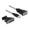DeLOCK Adapter USB 2.0 Type-A uz Serial RS-232 D-Sub 9 + D-Sub 25