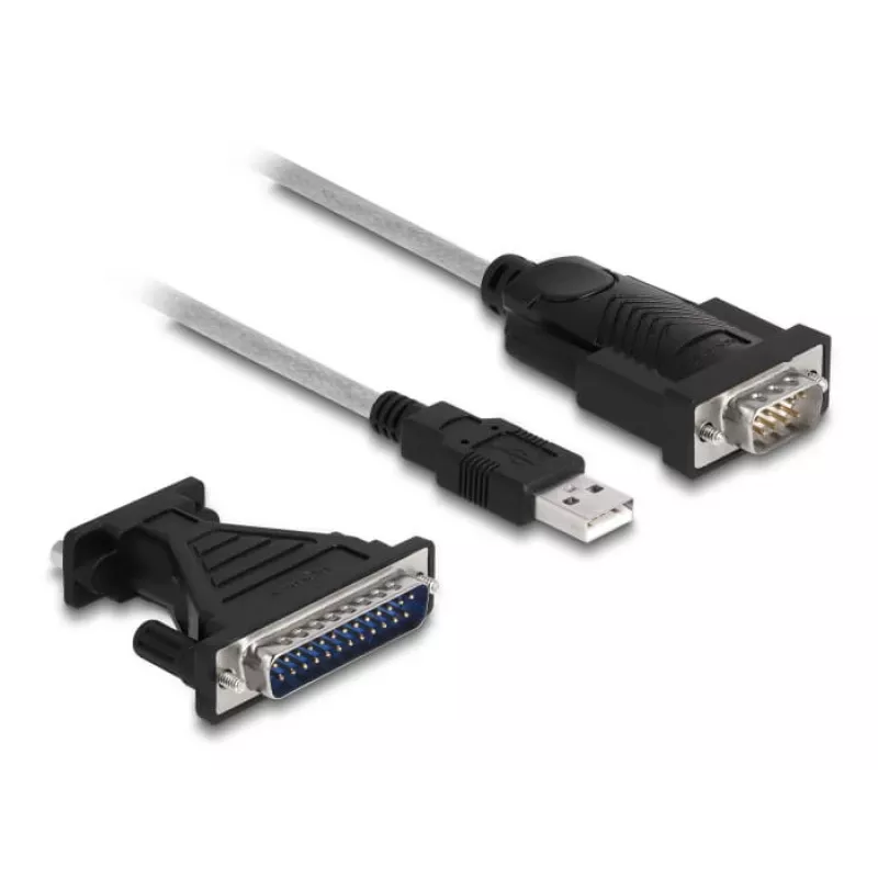 DeLOCK Adapter USB 2.0 Type-A uz Serial RS-232 D-Sub 9 + D-Sub 25