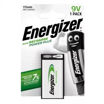 Energizer NiMH uzlādējama 9V PP3 baterija, 175mAh, viens iepakojums