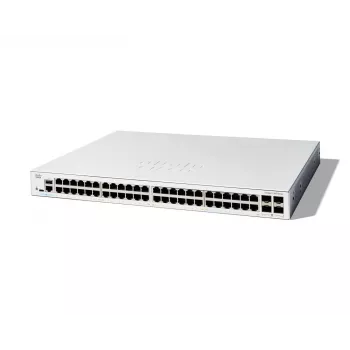 Cisco Catalyst 1300-48T-4G pārvaldāms slēdzis, 48 porti GE, 4x1GE SFP, ierobežota mūža aizsardzība (C1300-48T-4G)
