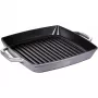 Grila panna Staub 40511-684-0 Kvadrātveida 28 cm, indukcijai piemērota, grafīta pelēka