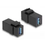 DeLOCK Keystone modulis USB 3.0 A sievišķais uz A sievišķais melns 1:1