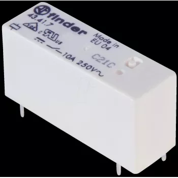 Finder PCB Strāvas Relejs 24 VDC 250 mW (43.41.7.024.0000)