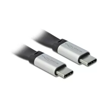 USB kabelis DeLOCK 85926 USB 3.2 Gen 2 0.22 m USB C melns sudrabs