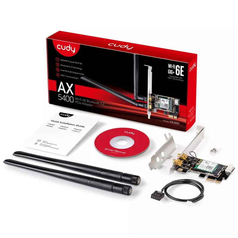 Cudy WE3000 iekšējā tīkla karte WLAN / Bluetooth 2400 Mbit/s