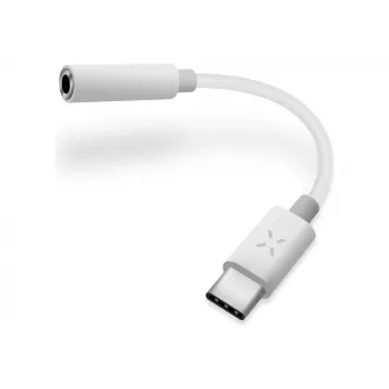 FIXED Link Adapter USB-C/3.5 mm ligzda, balts