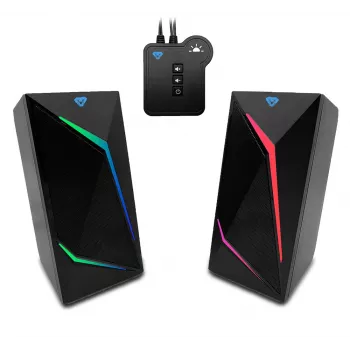 Media-tech MT3172 Black 2.0 spēļu skaļruņi ar Bluetooth un RGB
