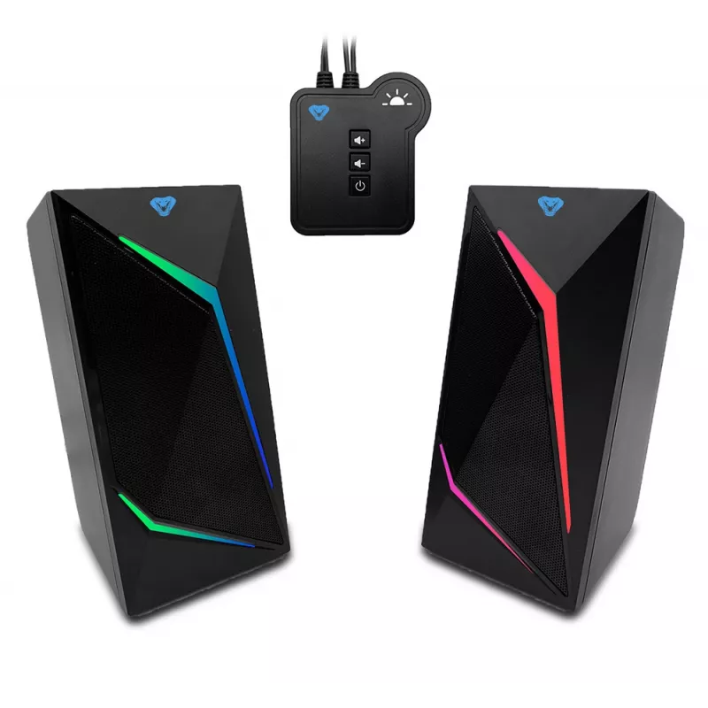 Media-tech MT3172 Black 2.0 spēļu skaļruņi ar Bluetooth un RGB