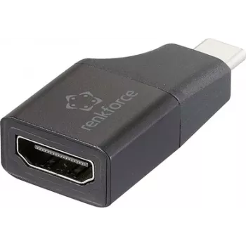 Renkforce RF-6418168 USB-C® / HDMI Adapter [1x USB-C® Spraudnis - 1x HDMI Ligzda] Melns (RF-6418168)