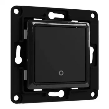 Shelly Wall Switch 1 Black — vienas pogas sienas slēdzis
