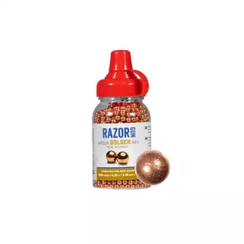 Lodes RazorGun 4,46 mm tērauda BB, vara pārklājums, 1500 gab., plastmasas dozators