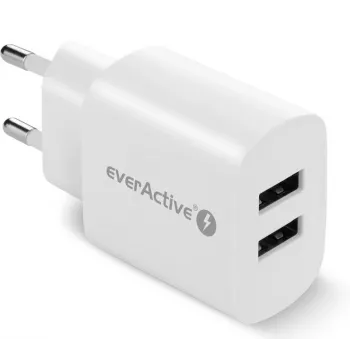 Lādētājs 2x USB 2,4A 12W balts