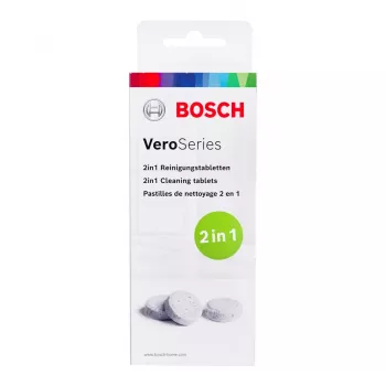 Tīrīšanas tablete Bosch TCZ8001A — 10 gab., balta, automātiskajām kafijas mašīnām