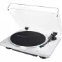Audio-Technica AT-LP70XBT pilnībā automātisks audio atskaņotājs ar siksnas piedziņu sudraba baltā krāsā