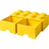 LEGO Drawer Brick 8 — dzeltena (model 40061732) glabāšanas atvilktne ķieģeļiem un sīkām detaļām