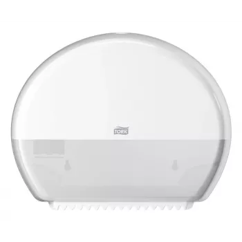 Papīra dvieļu dozators Tork Mini Jumbo Roll 132×345×275 mm, balts, MPN 555000