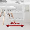 Kabeļu organizators zem galda MACLEAN MC-104 W, 2 līmeņu tērauda paliktnis, balts, max slodze 5 kg, der galdam 0.5–5 cm